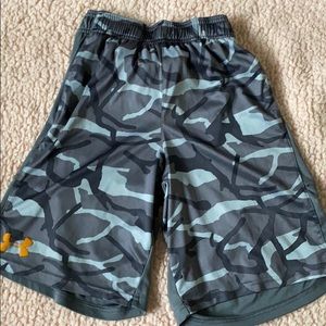 Boys “Under Armour” Camo Basketball Shorts